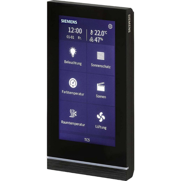 Siemens 5WG1205-2AB21 KNX Touch Control TC5, 5" Touch Panel, schwarz, UP205/21