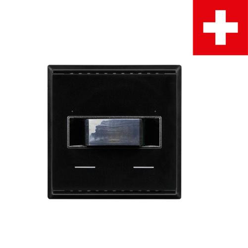 Elsner 70853 KNX T-L-Pr-UP Touch, Tiefschwarz RAL 9005, Präsenz-, Helligkeits- und Temperatursensor - Swiss Edition