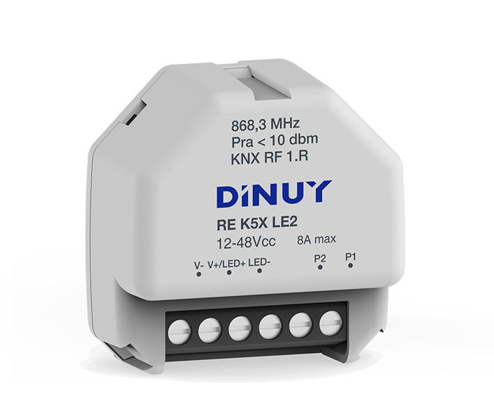 DINUY-REK5XLE2 KNX RF S-Mode Funk-Dimmer 1 Kanal für LED Strips 12~48VDC, UP Unterputz
