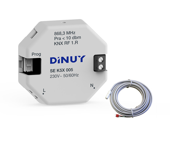 DINUY-SEK5X005 KNX RF S-Mode Funk-Sender Batterie mit externem Temperatursensor