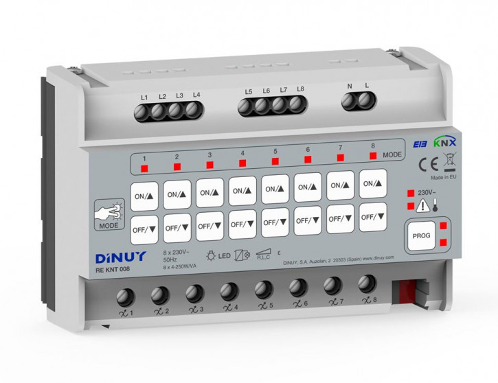 DINUY-RE KNT 008 KNX-TP 8-Kanal KNX Universaldimmer LED Retrofit