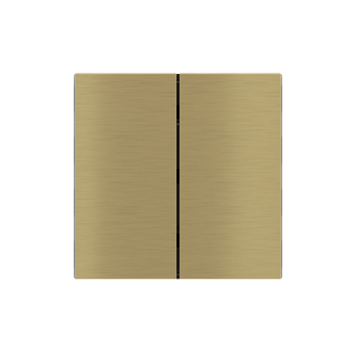 EKINEX EK-TRV-GBB Tasten für 4fach Tasterelektronik, FF-Serie, 2 Stück, Aluminium, Farbe "brass"