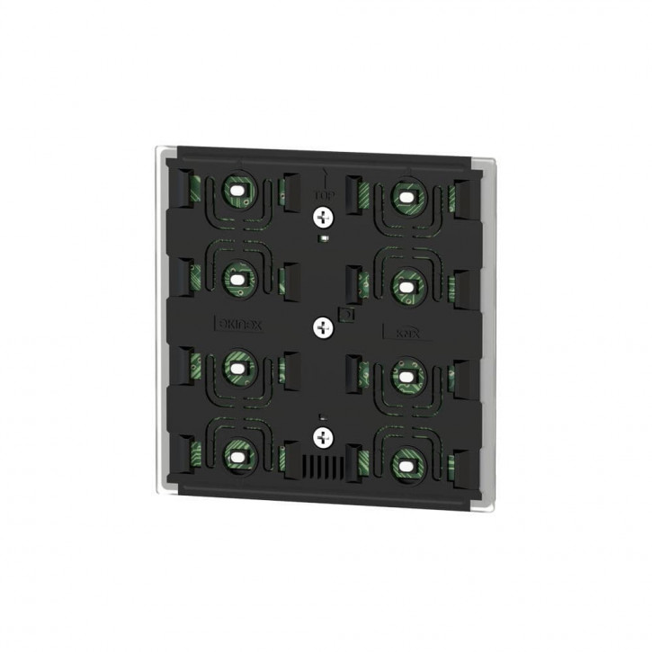 EKINEX EK-ED2-TP-RW KNX UP-Tasterelektronik mit Thermostat FF-Serie LED-Farben: rot/weiss
