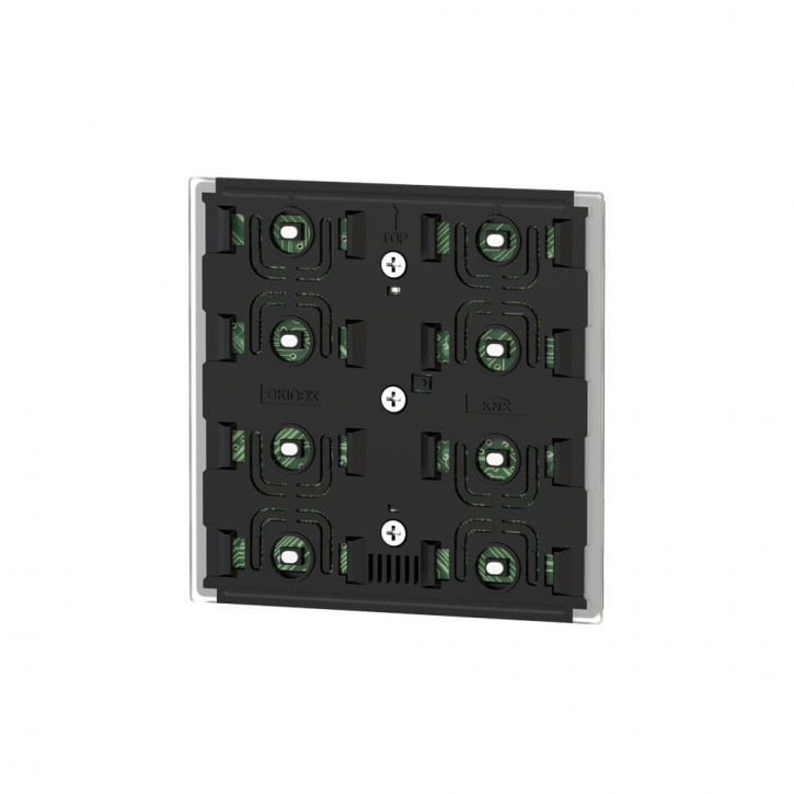 EKINEX EK-ED2-TP-RW KNX UP-Tasterelektronik mit Thermostat FF-Serie LED-Farben: rot/weiss