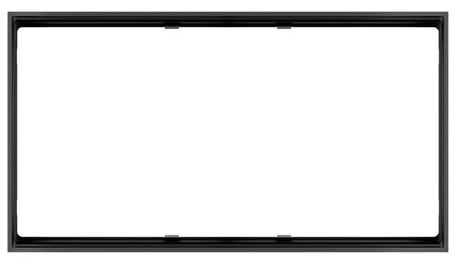 EKINEX EK-FO2-GBQ Rechteckige Platte mit 2 Plätzen (Fenster 60x60 | 60x60 mm) - Metall | Aluminium