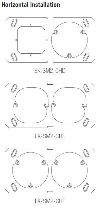 EKINEX EK-SM1-CHS Schweizer Befestigungsplatte 1fach 1x1 für Feller 60x60