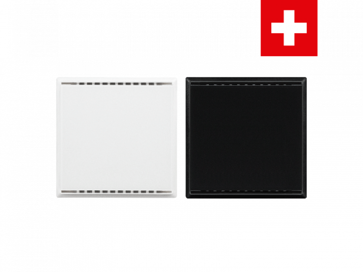 Elsner 70636 KNX T-UP gl CH, Tiefschwarz RAL 9005, Objektsensor, Innenraum-Temperatursensor, Swiss-Edition