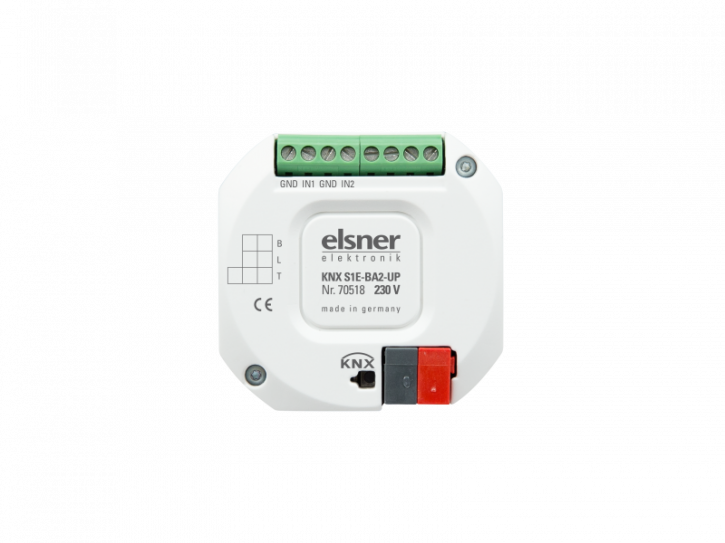 Elsner 70518 KNX S1E-BA2-UP Version 4.0 Aktor mit Antriebs-Ausgang 230 V, 2 A/D-Eingänge