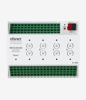 Elsner 70535 KNX S4-B12 DES KNX Aktor für 4 Antriebe mit 3 Endschaltern und 12 Eingänge