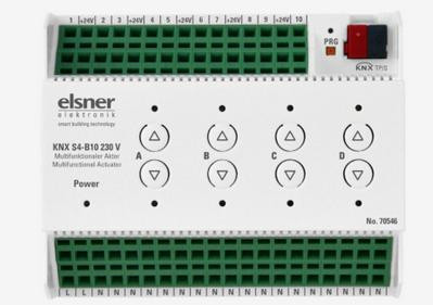 Elsner 70546 KNX S4-B10 230 V, 4 Multifunktions-Ausgänge, 10 Binäreingänge (Nachfolger für 70137, 70530)