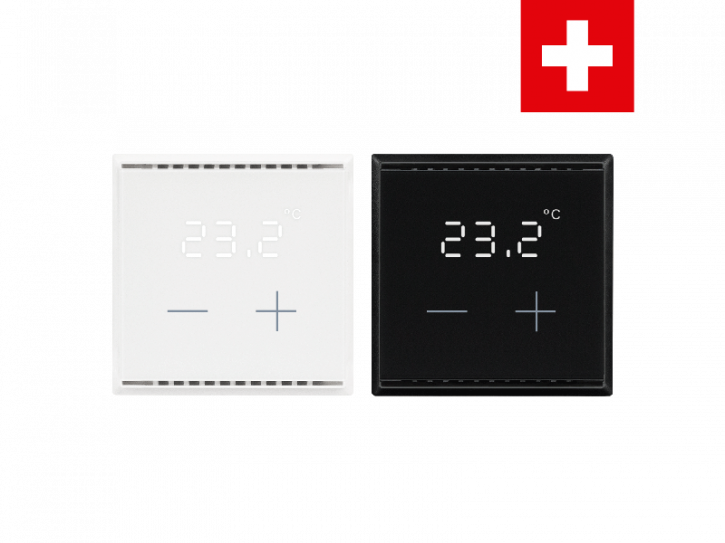 Elsner 70981 Cala KNX T 101 CH, Raumtemperaturregler, white RAL 9010, Swiss-Edition