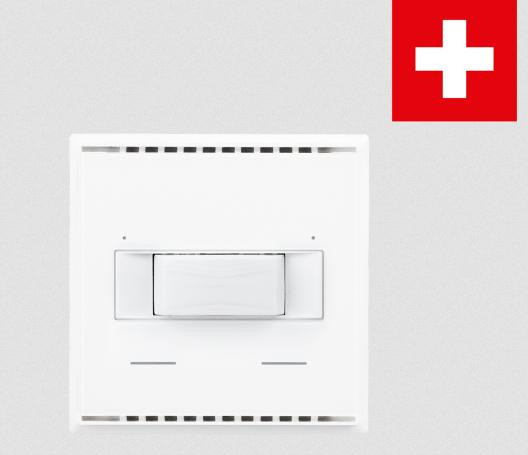 Elsner 70851 KNX T-L-Pr-UP Touch, Reinweiß RAL 9010, Präsenz-, Helligkeits- und Temperatursensor - Swiss Edition