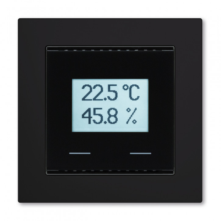 Elsner 70616 KNX TH-UP Touch schwarz, KNX TH-UP Kombi-Innenraumsensormit Display und Touch-Tasten: Temperatur + Feuchte