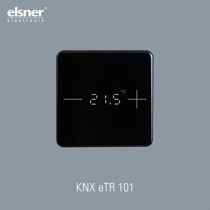 Elsner 70651 KNX eTR 101 Raumtemperatur- und Heizungs-Regler, tiefschwarz