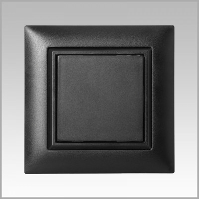 FLEXTRON Kunststoffset für ZF KNX RF Tastermodul 1-/2-fach EDIZIO Due Farbe 60 Schwarz