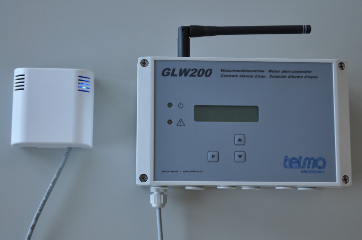 TELMA GLW200/GSM Wassermeldezentrale für Funk- und kabelgebundene Sensoren