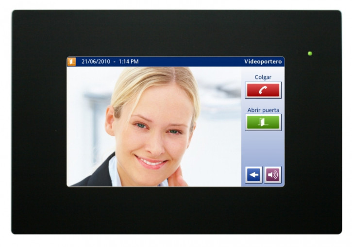 IDDERO HC3-KNX-GB – 7” Touchpanel mit integriertem Webserver und SIP Video Türkommunikation, Frontrahmen Glas Schwarz
