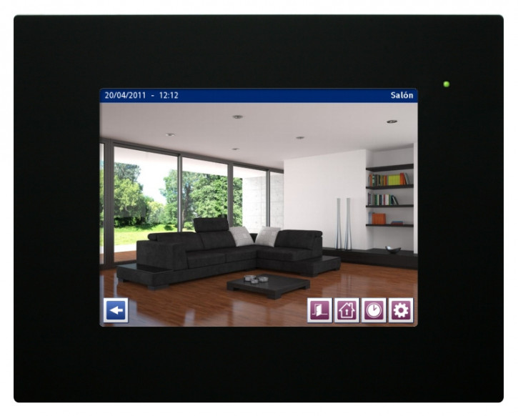 IDDERO HC3L-KNX-GB – 10” Touchpanel mit integriertem Webserver und SIP Video Türkommunikation, Frontrahmen Glas Schwarz