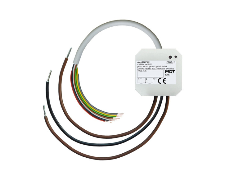 MDT JAL-B1UP.02 KNX Jalousieaktor 1-fach, UP,  6A, 230VAC mit 4 potentialen Binäreingängen