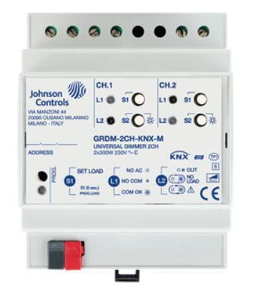Johnson-Controls - JCI-GRDM-2CH-KNX-M - KNX Dimmaktor 2-fach 300 VA max.