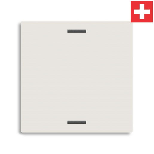 MDT BE-TAL60W111.01 "Swiss-Edition" Wippenset für Taster Light 60-CH 1-fach, Reinweiß glänzend, Ausführung "NEUTRAL"