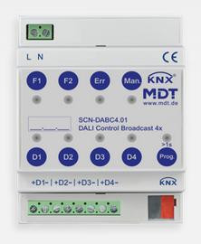 MDT SCN-DABC4.04 KNX/DALI Control Broadcast Gateway, 4 Kanal, 4TE, REG