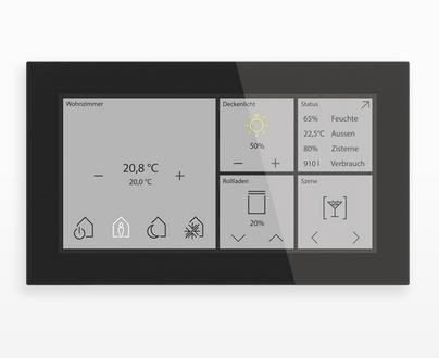 MDT BE-GTS06TS.01S KNX Glas Touch Smart 6 Zoll, Schwarz