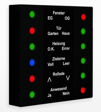 MDT SCN-LED5506.01 KNX-LED-Anzeigemodul 55mm, Schwarz matt