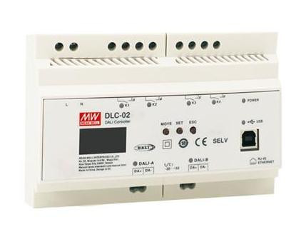 Meanwell DLC-02 KNX DALI Gateway 2 Dali Linien