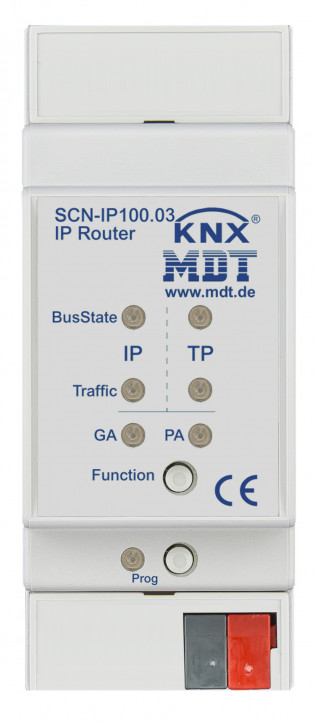 MDT SCN-IP100.03 IP Router, 2TE, REG, mit Email und Zeitserverfunktion und KNX IP Secure und Data Secure