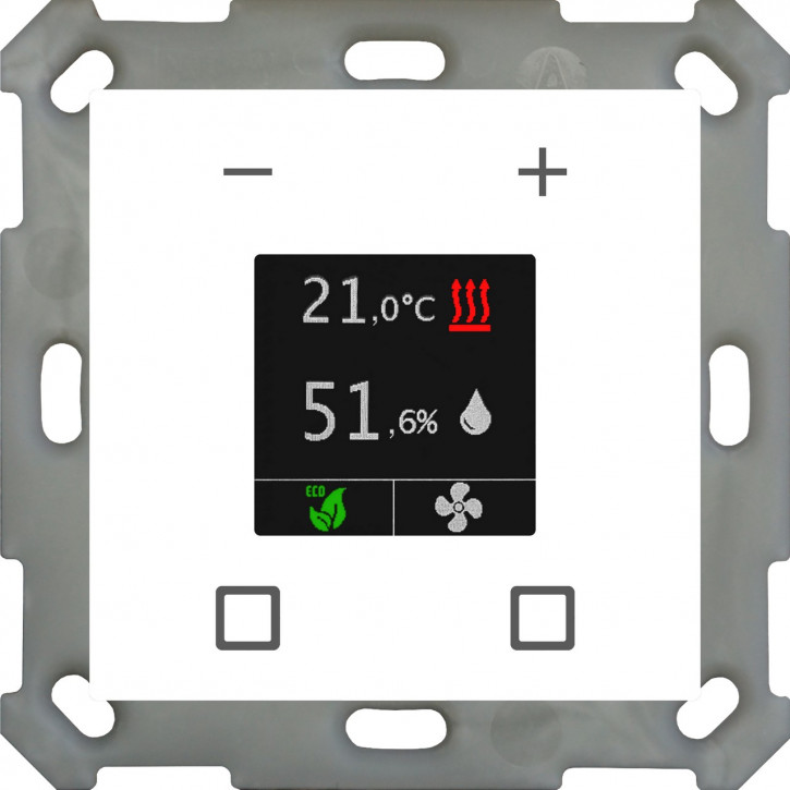 MDT SCN-RTR55S.01 Raumtemperaturregler Smart 55mm mit Farbdisplay, Reinweiß glänzend