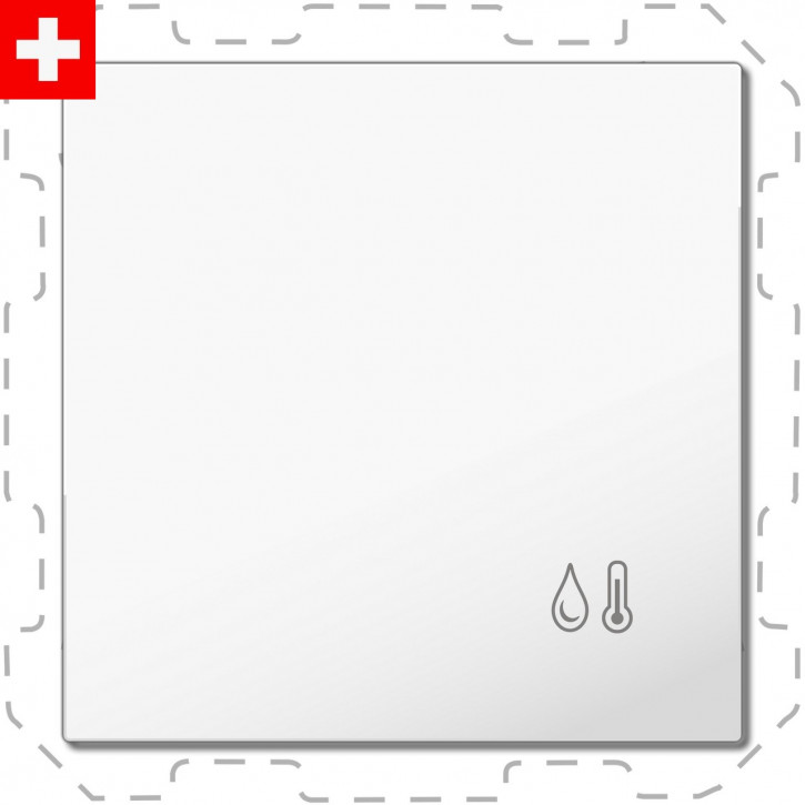 MDT SCN-RTR60O11.01 "Swiss-Edition" Objektregler mit Raumtemperatur- und Feuchtesensor Smart 60-CH, Reinweiß glänzend, Integrierter Busankoppler