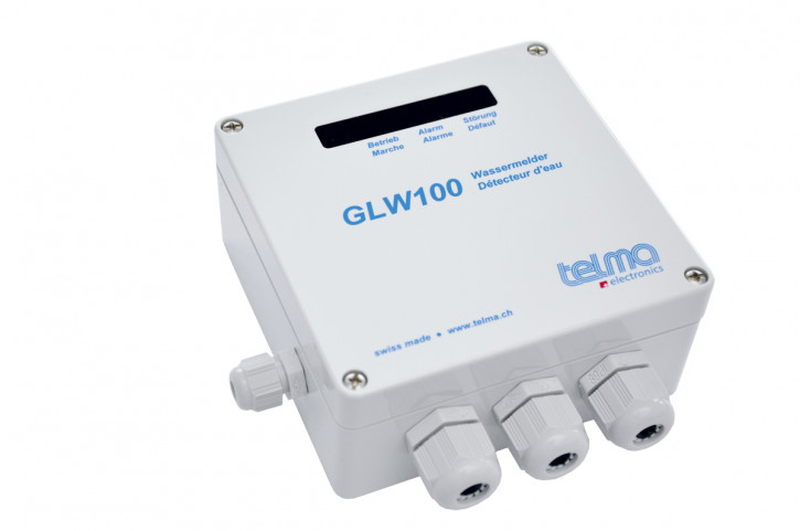 TELMA GLW100 Leckage- und Wassermelder Wandgerät für kabelgebundene Sensoren