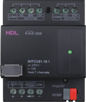 HDL-M-FCU01.10.1 5-Kanal Fancoil Unit & Fußbodenheizungsaktor KNX